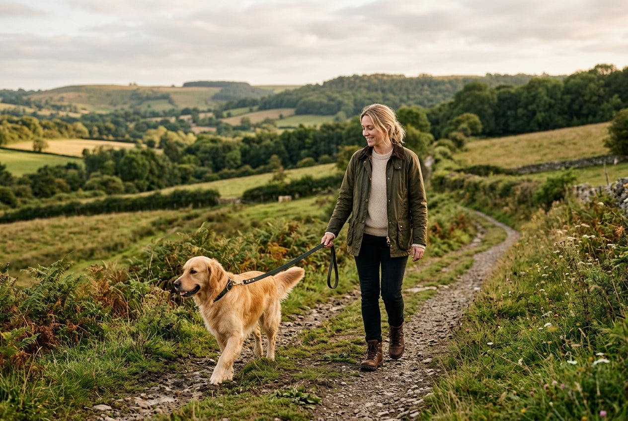 Walking together in the British countryside
